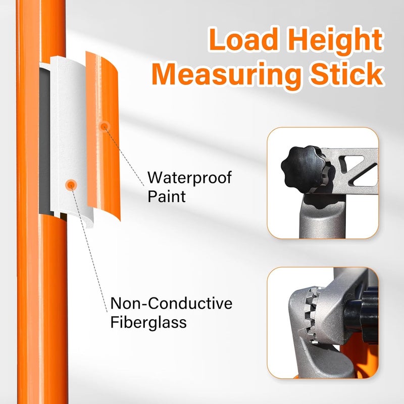 ACTREY Height Stick for Trucks,15FT Load Height Measuring Stick,Fiberglass Truck Height Stick with Adjustable Pole,Height Stick for Trucks Height Measuring Stick,Car Haulers - Image 2
